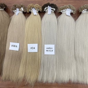 Haute qualité! Extensions de cheveux Pointe plate Plusieurs textures Vente en gros Pointe plate Cuticule alignée Cheveux Extensions de cheveux humains - Product Image 6