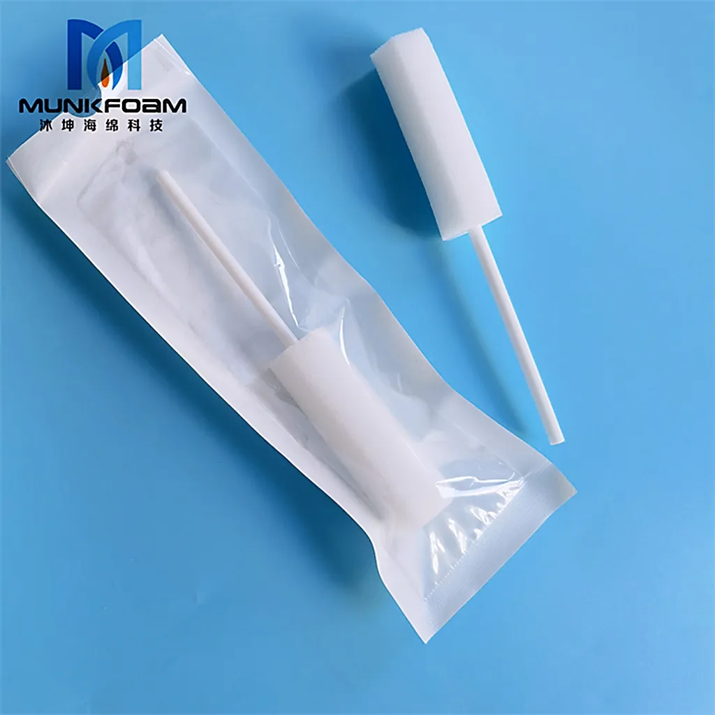 Hersteller Bunte Einweg aromatisierte Schwamm Mund Mundpflege Tupfer Einweg Dental Oral Schwamm Stick Tupfer Schaum Zahnbürste