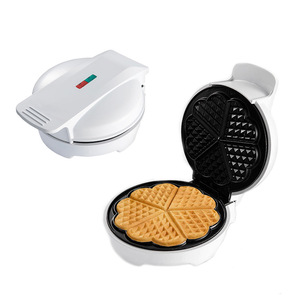 Flower Shaped Waffle <b>Maker</b> Electric Non Stick Coating 4 Pieces <b>Breakfast</b> Machine White Plastic Housing - Product Image 1