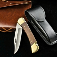 Couteau de poche tactique pliant 112 à lame pointue, manche en bois coloré, pour survie en extérieur, camping, chasse, outil EDC - Grande Vente