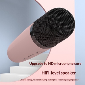 Mini microphone pour enfants avec système audio intégré, machine de karaoké pour bébé, écho, fonctionne sur piles, ensemble de 2 pièces - Product Image 4