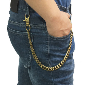 YUBBYSTU Catena Per Pantaloni Da 52 Cm, Stile Hip Hop, Punk, Argento