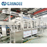 Ligne de production de machines de lavage, remplissage et bouchage de bouteilles, disponible pour l'eau en bouteille, les boissons et les jus - Offre Spéciale