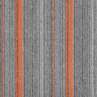 Dalles de moquette carrées en polypropylène (PP) à boucles, modernes et rayées, pour la vente en gros, usage commercial, bureaux, maisons, chambres et couloirs