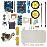 OKY5013 智能小车DIY套件 2WD 2轮智能机器人小车底盘套件 带速度编码器 电池盒 DIY电子套件 适用于Arduino