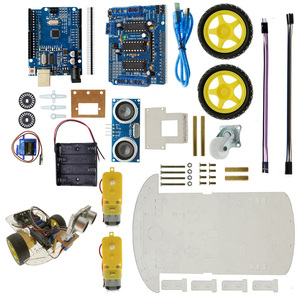Bộ Kit Xe Thông Minh Tự Làm OKY5013 2WD, Khung Xe Robot Thông Minh <span class=keywords><strong>2</strong></span> Bánh với Bộ Mã Hóa Tốc Độ, Hộp Pin, Bộ Điện Tử Tự Làm dành cho <span class=keywords><strong>Arduino</strong></span> - Product Image 2