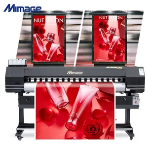 Impresora de inyección de tinta solvente ecológica con cabezal XP600 a la venta, proveedor de China, pancarta de vinilo de gran formato industrial para interiores y exteriores