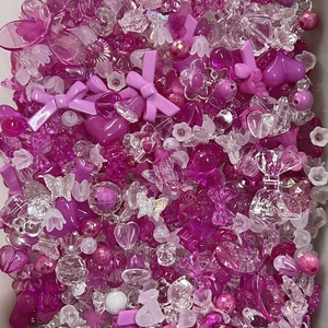 50g/bolsa Abalorios Kawaii Acrílicos Mixtos con Formas de Corazón, Oso, Flor, Lazo y Estrella, a Granel, para Llaveros, Collares DIY y Colgantes para Teléfono, para la Creación de Joyas - Product Image 1