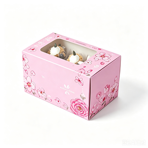 Custom Floral Foldable Window Gift <b>Box</b> Multi Style OEM Printed Birthday <b>Party</b> Wedding Holiday Packaging Wholesale Supplier - Product Image 1