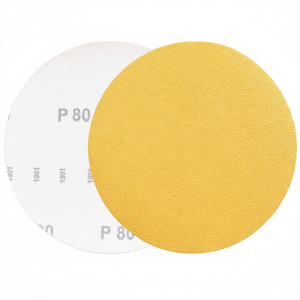 Disco de Lijado Fervi con Velcro Dorado P80 de 150 mm para Acabado de Madera y Metal - Product Image 2