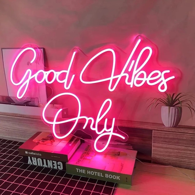 Fast Delivery Good Vibes Only Neon Sign LED Neon Light for Party Decoration Room Decoration