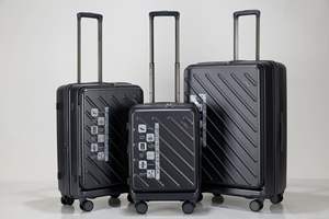 Maleta de viaje termoformada personalizada de calidad superior con bolsillo frontal, ruedas de aluminio y candado TSA - Product Image 6