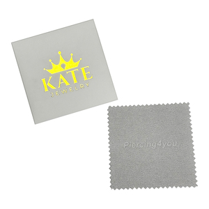 Chiffon de polissage pour bijoux en microfibre avec logo personnalisé, chiffon de nettoyage pour bijoux en argent sterling et en or - Product Image 1