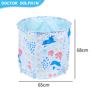 Bác Sĩ cá heo khung kim loại không lạm phát trẻ mới biết đi khung tròn Bồn tắm trẻ sơ sinh nước chơi dễ dàng thoát nước bể bơi - Product Image 2