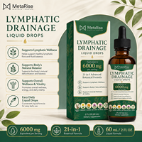 Gouttes de soutien lymphatique et immunitaire pour adultes, marque privée OEM, complément liquide à base de plantes, extrait botanique naturel, 60 ml