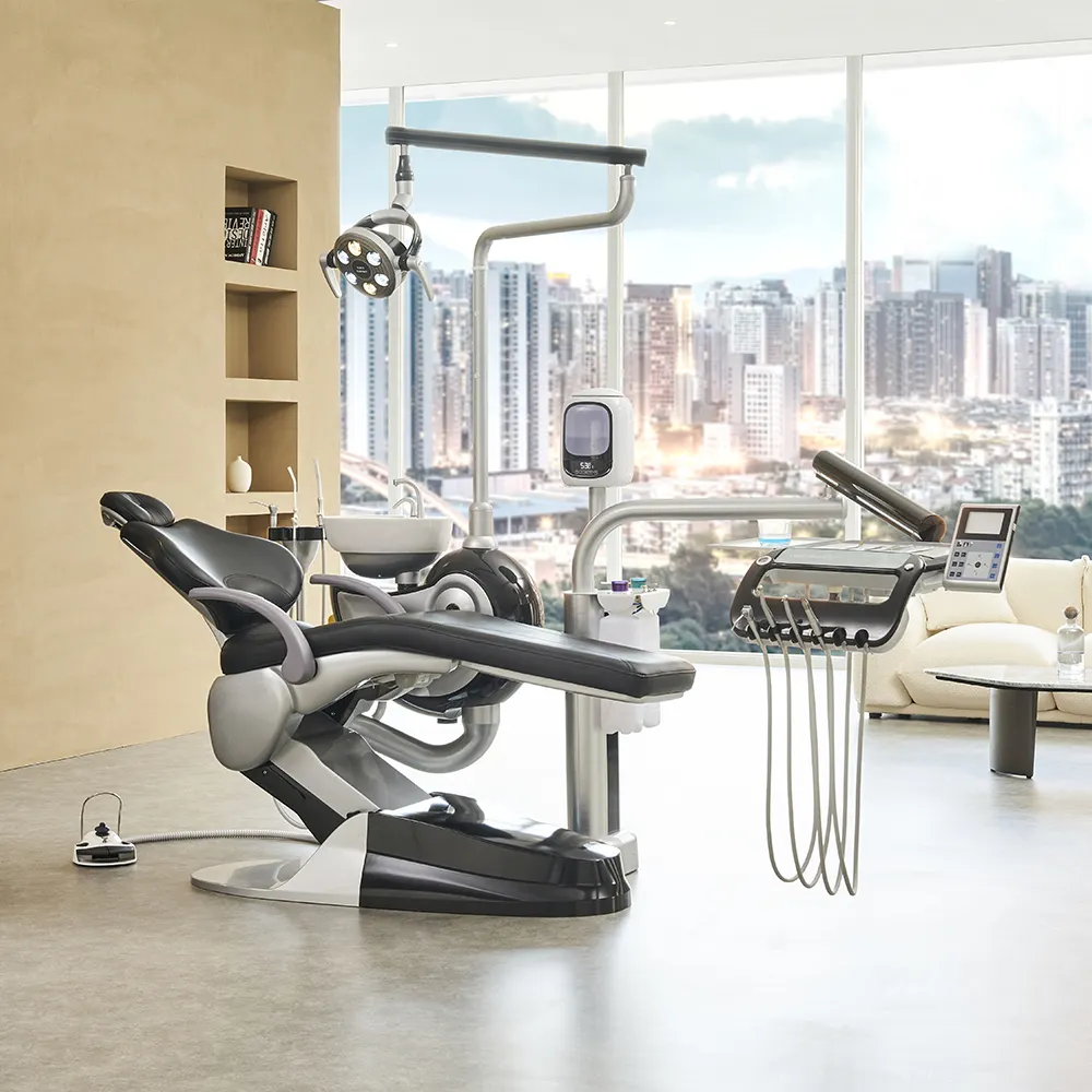 Profession eller Dental Unit Chair Italien Marke SAFETY Dental Equipment Hochwertiger Dental Chair Mit dreistufiger Wasser filtration
