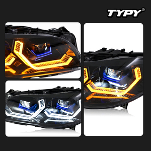 Conjunto de Faros Delanteros Nuevos TYPY de 12 V para BMW Serie 5 F10 F18 M5 2011-2017, Luces de Circulación Diurna Angel Eyes, Señales de Giro, Luz Baja - Product Image 2