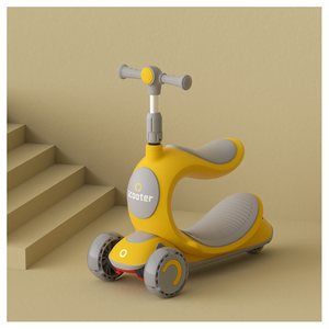 Monopattino <span class=keywords><strong>3</strong></span> in 1 per Bambini con Ruote LED Lampeggianti, Pedana Larga e Struttura Anti-Ribaltamento - Product Image 4