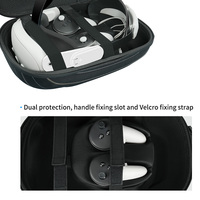 Kit de voyage VR 3-en-1 : Modèle exclusif 018 avec sangle de tête réglable, étui élégant pour manette, ajustement confortable et adapté aux enfants