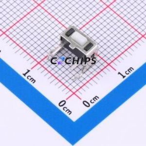 TS02-CBW0EH4.3 Tactile Switch Through hole-4P,7.4x4.3mm Switch Single Pole Single Throw Rectangle Button 1.8N Through Hole - Product Image 1