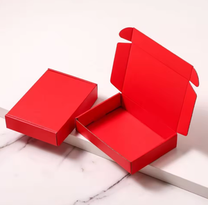 Bordeauxrode vouwbare verpakking met aangepast logo, milieuvriendelijk, biologisch afbreekbaar, gerecycled materiaal, vierkante golfkartonnen wijnverpakking verzenddoos - Product Image 6