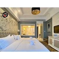 Suite de chambre d'hôtel 5 étoiles de luxe, mobilier en bois massif, design personnalisé, fabriqué par une usine de meubles en bois professionnelle