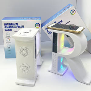 Lonvel BT Haut-Parleur Mini <span class=keywords><strong>R</strong></span> Lampe LED Rechargeable Charge Sans Fil Lampe De Bureau Intelligente Mini <span class=keywords><strong>R</strong></span> Forme Sans Fil Lumière Avec Haut-Parleur - Product Image 6