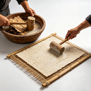 Traditional Handmade Natural Fiber Paper Perfect For Vintage Stationery And Art Creation Projects - Product Image 2