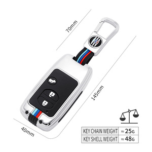 Funda Protectora para Llaves de Coche de Aleación de Zinc y <span class=keywords><strong>Gel</strong></span> de Sílice para Toyota Camry, Land Cruiser, Prado, Reiz, Llaveros, Bolsa para Llaves, Accesorios - Product Image 4