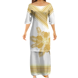 Vestido Puletasi Polinesio Samoano con Estampado Tribal por Sublimación, Vestidos para Mujer, Imagen Personalizada, Vestido Poncho, Dropshipping, Tatuaje, <span class=keywords><strong>Maxi</strong></span> - Product Image 3