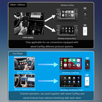 Adaptateur sans fil CarPlay pour voiture, 2 en 1, intelligent, stable, Wi-Fi double bande 5 GHz, faible latence, compatible Apple et Android Auto