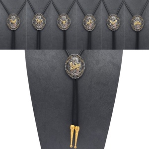 Collier Polo MY HQBL en Alliage Métallique Tête et Sabots de Cheval avec Cordon en <span class=keywords><strong>Cuir</strong></span>, Écologique, Style Décontracté et Tendance, Logo Personnalisable - Product Image 2