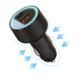 Cargador de Coche de Doble Puerto USB + USB-C / Tipo-C de 60W 100W con Precio Competitivo, Versión de Carga Rápida 1A1C - Product Image 6