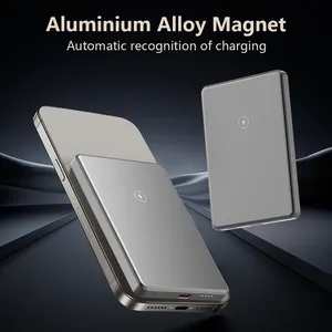 10000mAh Portable Ultra Slim Type C Magnetic Power Bank With LED Display 20W Fast Charge Aluminum Alloy Power Banks For Phone