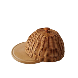 ถาดหวายถักด้วยมือพร้อมฝาครอบอาหารดีไซน์ใหม่ฝาครอบอาหารหวายสำหรับตั้งแคมป์ผลิตในเวียดนาม - Product Image 1