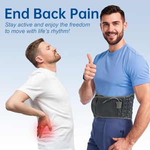 USB Rechargeable Air Decompression <b>Back</b> <b>Brace</b> Lumbar Traction Support Massager Cordless Heating Vibration Waist Massage Belt - Product Image 2