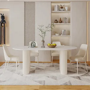 Minimalist Cream Style Esstisch Kleiner Haushalt Esstisch und Stühle mesas de comedor