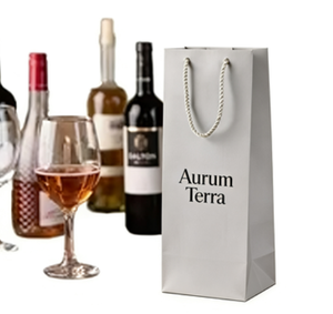 Sac à vin en carton écologique de luxe, personnalisé, réutilisable, recyclable, avec poignées en corde, pour la promotion - Product Image 2