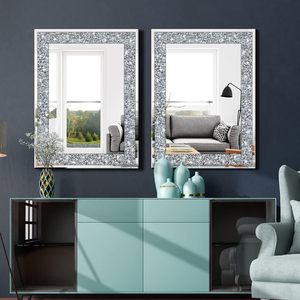 Wholesale Modern Gold 3 Colors Crushed Diamond Design 80x120cm MDF Furniture <b>Wall</b> <b>Mirror</b> <b>for</b> Living Room - Product Image 5