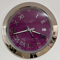 Horloge murale créative en métal moderne de style vintage classique, ronde, de couleur noire, à quartz mécanique, pour la décoration de la maison