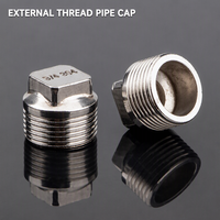 Pièces usinées CNC en acier inoxydable 304, bouchon hexagonal, raccord de tuyauterie fileté, capuchon mâle, quincaillerie industrielle, taille personnalisée