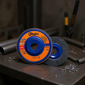 Disco de Láminas Ttake 115x22 mm Zirconium Plus con Respaldo de Nylon Abrasivo para Pulir Metal - Product Image 3