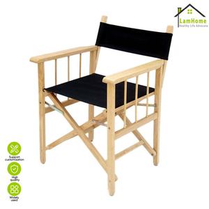 Chaise de Réalisateur Pliante en Bois Légère avec Logo Personnalisé, Idéale pour les Sorties Familiales, les Pique-niques au Parc et le Camping en Plein Air - Product Image 3