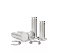 Goupille cylindrique en acier inoxydable M4 x 30 35 40 de type amélioré BSF avec rainure pour rondelle de positionnement, version 20 pièces