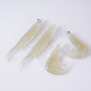Adornos de simulación de camarones de PVC transparente, divertidos modelos de imitación de carne, colgante de llavero de mariscos, adornos de Metapenaeus Ensis - Product Image 5
