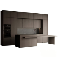 Armoires de cuisine en bois Prix d'usine Spécifications personnalisées Haute qualité Solide Durable Moderne Hôtel 1 ensemble Laque Bois massif
