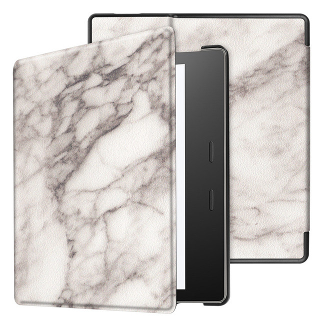 Factory Wholesale 2017 2019 Universal Colored Drawing Luxury Leather Smart Protective Back Cover case for Kindle Oasis