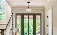 Luminaire suspendu moderne à piles avec télécommande, plafonnier rechargeable avec abat-jour en verre pour îlot de cuisine et salle à manger