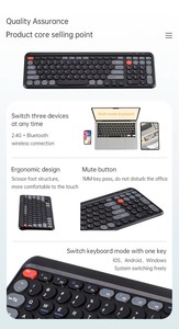 Teclado Universal Teclado Sem Fio 2.4g Teclado De Computador Mecanicamente Operado Com Chave Numérica Novo Produto - Product Image 4