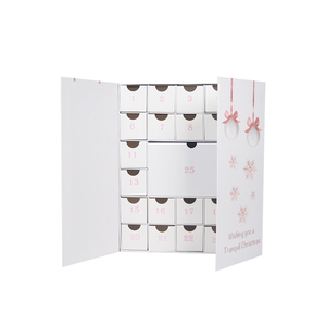 Vente en gros Boîte en carton de luxe blanche <span class=keywords><strong>pour</strong></span> calendrier de l'avent Conception imprimée de Noël personnalisée <span class=keywords><strong>pour</strong></span> Sushi Chewing-gum Autre usage - Product Image 4